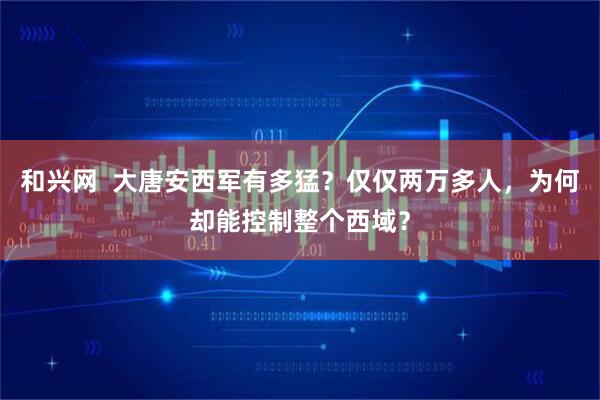 和兴网  大唐安西军有多猛？仅仅两万多人，为何却能控制整个西域？